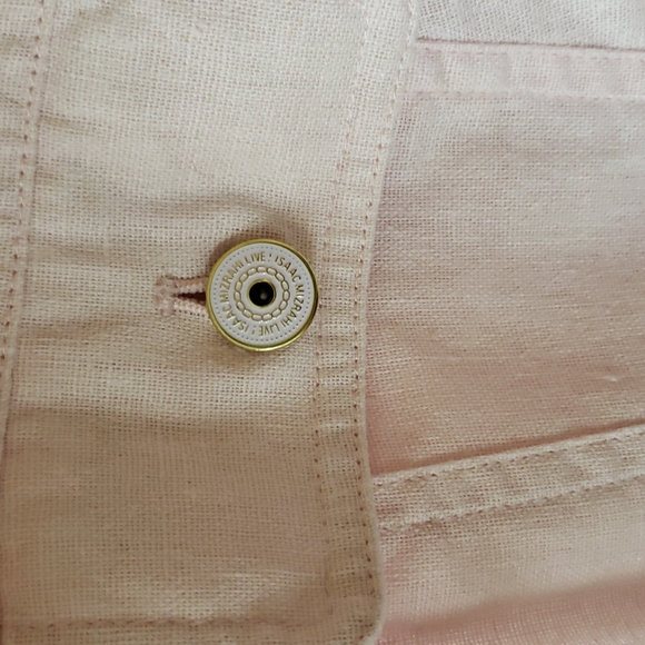 Isaac Mizrahi Live! Pink Linen Blend Jacket - Picture 6 of 8